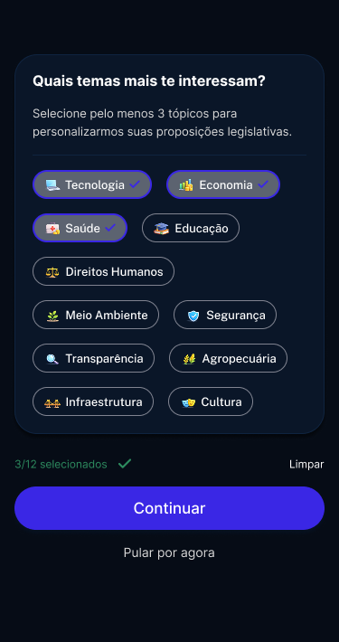 Tópicos selecionados